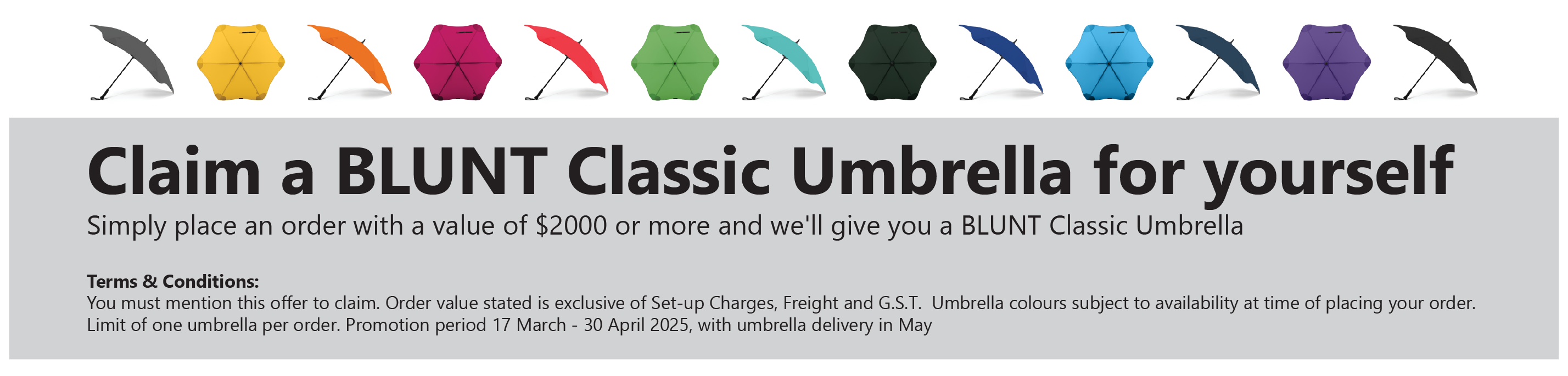 BLUNT Classic Umbrella Promo